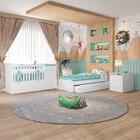 Quarto De Bebê Cômoda Infantil 5 Gavetas Com Fraldário Berço