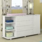 Quarto De Bebê Cômoda Lorena Com Cantoneira E Berço Doce Sonh