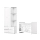 Quarto De Bebê Compacto Com Berço E Guarda Roupa Sonho Encant