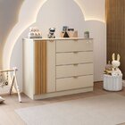 Quarto De Bebê Completo 01 Guarda-roupa 3 Portas 4 Gavetas Co