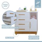 Quarto De Bebê Completo 100% Mdf Com Guarda-roupa, Cômoda E M