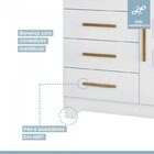 Quarto De Bebê Completo 1 Berço Mini Cama Com Colchão Allegra