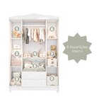 Quarto De Bebê Completo 3 Peças Berço 3 Em 1 Eloá Branco