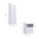 Quarto De Bebê Completo Aconchego 06 2 Portas 4 Gavetas Branc