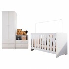Quarto De Bebê Completo Aconchego 07 2 Portas 4 Gaveta Branco