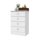 Quarto De Bebê Completo Bambino 3 Portas 6 Gavetas Branco - P