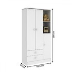 Quarto De Bebê Completo Bambino 3 Portas 6 Gavetas Branco - P