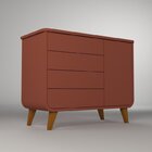 Quarto De Bebê Completo Berço 2 Em 1 Com Cômoda 4 Gavetas 1 P