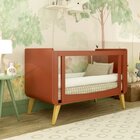 Quarto De Bebê Completo Berço 2 Em 1 Com Cômoda 4 Gavetas 1 P