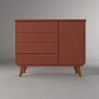 Quarto De Bebê Completo Berço 2 Em 1 Com Cômoda 4 Gavetas 1 P