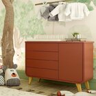 Quarto De Bebê Completo Berço 2 Em 1 Com Cômoda 4 Gavetas 1 P