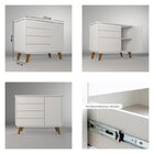 Quarto De Bebê Completo Berço 2 Em 1 Com Cômoda 4 Gavetas 1 P