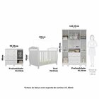 Quarto De Bebê Completo Berço 3 Em 1, Guarda-roupa 4 Portas E
