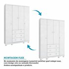 Quarto De Bebê Completo Berço 3 Em 1, Guarda-roupa 4 Portas E