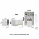 Quarto De Bebê Completo Berço 3 Em 1, Guarda-roupa 4 Portas E