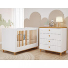 Quarto De Bebê Completo Berço E Cômoda 4 Gavetas 100 Mdf Lívi