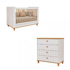 Quarto De Bebê Completo Berço E Cômoda 4 Gavetas 100 Mdf Lívi