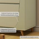 Quarto De Bebê Completo Berço E Cômoda 4 Gavetas 2 Porta Fior