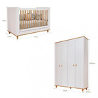 Quarto De Bebê Completo Berço E Guarda Roupa 4 Portas 100 Mdf