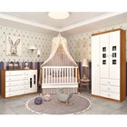Quarto De Bebê Completo Berço Guarda Roupa 3 Portas Cômoda 5