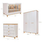Quarto De Bebê Completo Berço Guarda Roupa 4 Portas E Cômoda