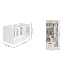Quarto De Bebê Completo Berço Mini Cama E Guarda Roupa 3 Port