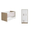 Quarto De Bebê Completo Berço Mini Cama E Guarda Roupa 3 Port