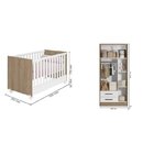 Quarto De Bebê Completo Berço Mini Cama E Guarda Roupa 3 Port