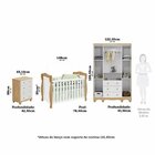 Quarto De Bebê Completo Berço Minicama Guarda-roupa 4 Portas