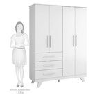 Quarto De Bebê Completo Berço Retrô Com Guarda Roupa 4 Portas