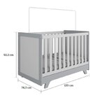 Quarto De Bebê Completo Berço Retrô Com Guarda Roupa 4 Portas