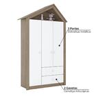 Quarto De Bebê Completo Cabaninha - Rústico/branco