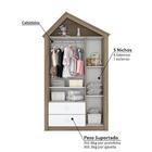 Quarto De Bebê Completo Cabaninha - Rústico/branco