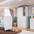 Quarto De Bebê Completo Com 1 Berço 1 Cômoda 1 Guarda Roupa A