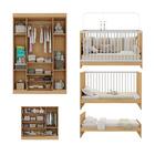Quarto De Bebê Completo Com Berço 3 Em 1 Com Colchão Incluso