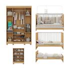 Quarto De Bebê Completo Com Berço 3 Em 1 Com Colchão Incluso