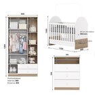 Quarto De Bebê Completo Com Berço 3 Em 1 Cômoda E Guarda-roup