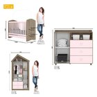 Quarto De Bebê Completo Com Berço 3 Em 1 Guarda-roupa 3 Porta