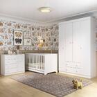 Quarto De Bebê Completo Com Berço Americano 3 Em 1 P/colchão