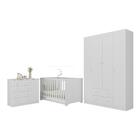 Quarto De Bebê Completo Com Berço Americano 3 Em 1 P/colchão