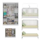 Quarto De Bebê Completo Com Berço Americano 3 Em 1 P/colchão