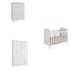 Quarto De Bebê Completo Com Berço Americano Guarda-roupa E Cô