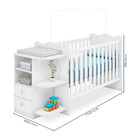 Quarto De Bebê Completo Com Berço Cômoda Doce Sonho 3 Peças -