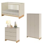 Quarto De Bebê Completo Com Berço, Cômoda E Guarda-roupa Cubo