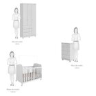 Quarto De Bebê Completo Com Berço Guarda Roupa 3 Portas E Côm