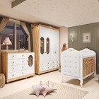 Quarto De Bebê Completo Com Berço Mini Cama Com Capitonê Guar