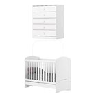 Quarto De Bebê Completo Com Berço Mini Cama E Cômoda Faz De C