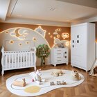 Quarto De Bebê Completo Com Cômoda, Berço E Guarda Roupas Mil