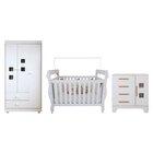 Quarto De Bebê Completo Com Cômoda, Berço E Guarda Roupas Mil