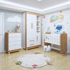 Quarto De Bebê Completo Com Cômoda, Mini Berço Com Colchão E